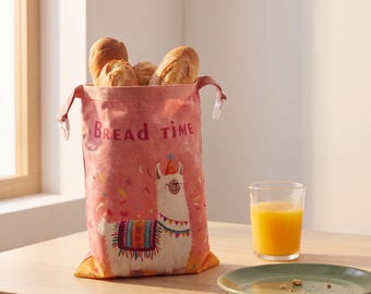 Beeswax Bread Bag Gift for Baker - Reusable Sourdough Storage , Natural Cotton Beeswax Wrap , Eco Kitchen Gift , Bread Lover Present