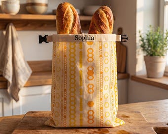 Reusable Beeswax Bread Bag – Eco-Friendly Cotton Storage for Homemade Loaves