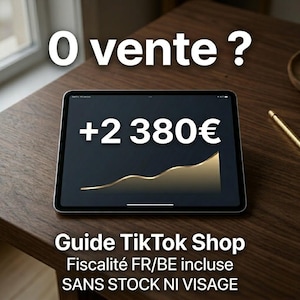 TikTok Shop France : Faire tes premières ventes (sans stock, sans visage, débutant) + affiliation et boutique + fiscalité + revenu en ligne