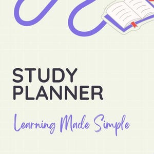 Study Planner PDF | Student Planner & Exam Tracker | Study Schedule and Notes | Academic Planner | Printable Planner