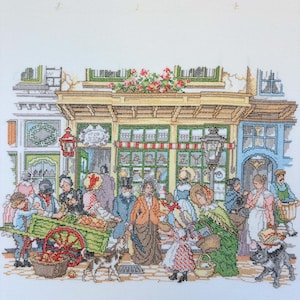 Voltooide kruissteek - Vintage Pako: klassiek Anton Pieck-straattheater 235.311 - kruissteek getelde kruissteek