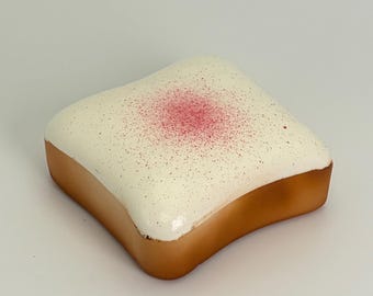 Zabawka-muszla w kształcie chleba tostowego, słodka zabawka antystresowa w kształcie wypieku, powoli rosnący fidget w stylu kawaii, miękka zabawka sensoryczna w kształcie deseru, prezent dla miłośnika chleba, zabawka na biurko