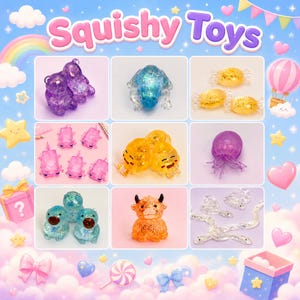 Mystery Blind Box Squishy-leksak, Slumpmässig söt sensorisk fidget, Stresslindrande leksak, Överraskningspresent, Kawaii samlarobjekt, Festgåva