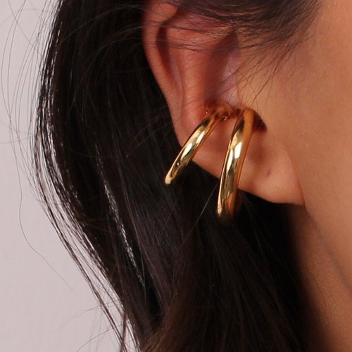 Cartilage Helix Ear Cuff No Piercing Conch Cuff Non Pierced Etsy