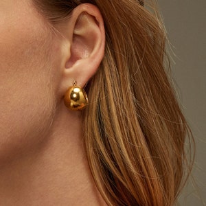 Everyday Earrings Statement Earrings Drop Earrings Summer Jewelry Gold Hoops Gold Earrings Minimalist Jewelry Anniversary Gift Mothers Day