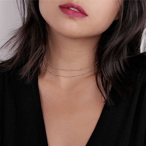 Gold Chain Choker Necklace Layering Choker Simple Delicate Etsy