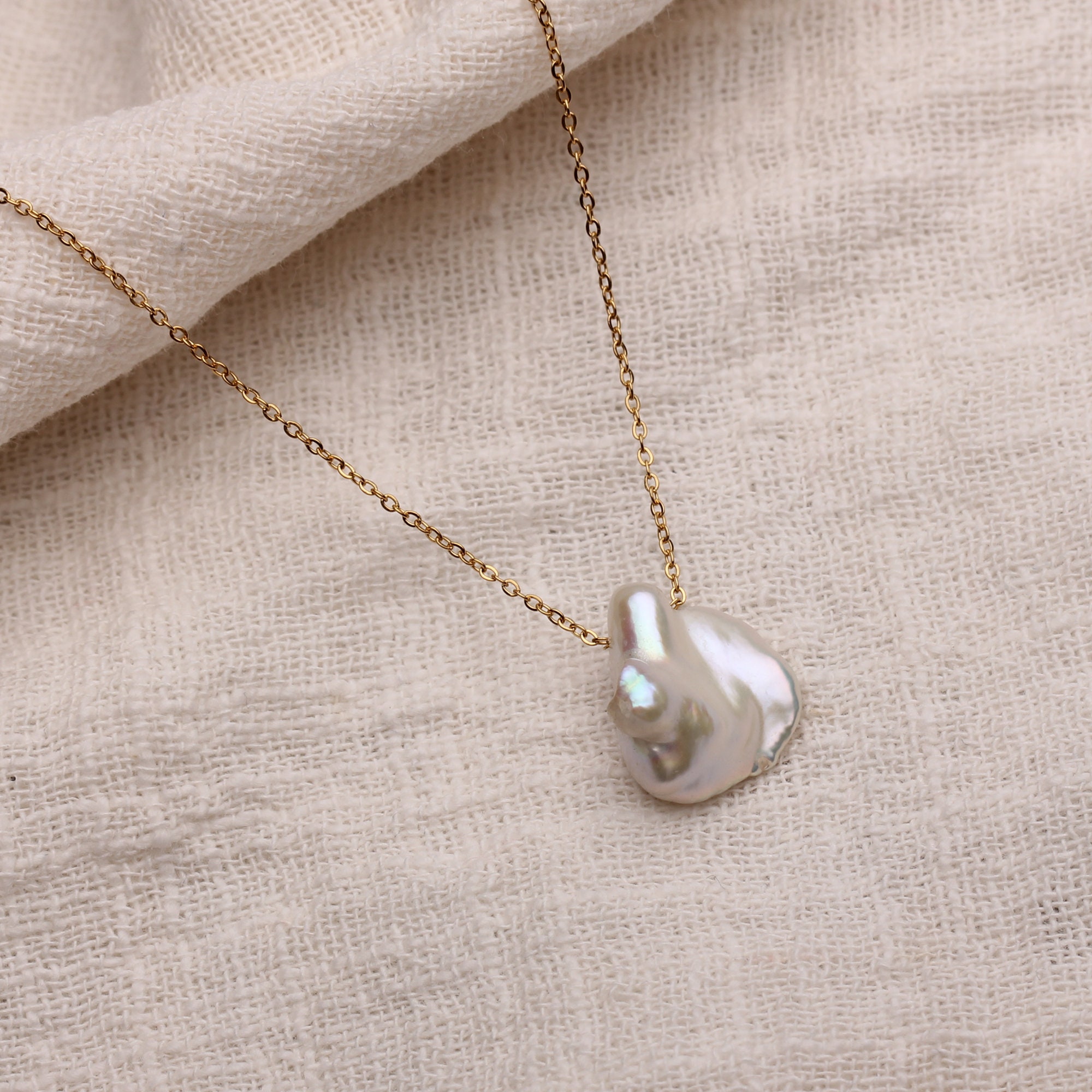 freshwater pearl necklace etsy