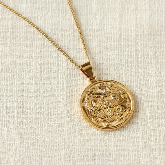 Dragon coin best sale necklace