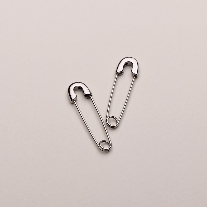 Safety Pin Earrings Cartilage Earrings Safety Pin Hoops Etsy