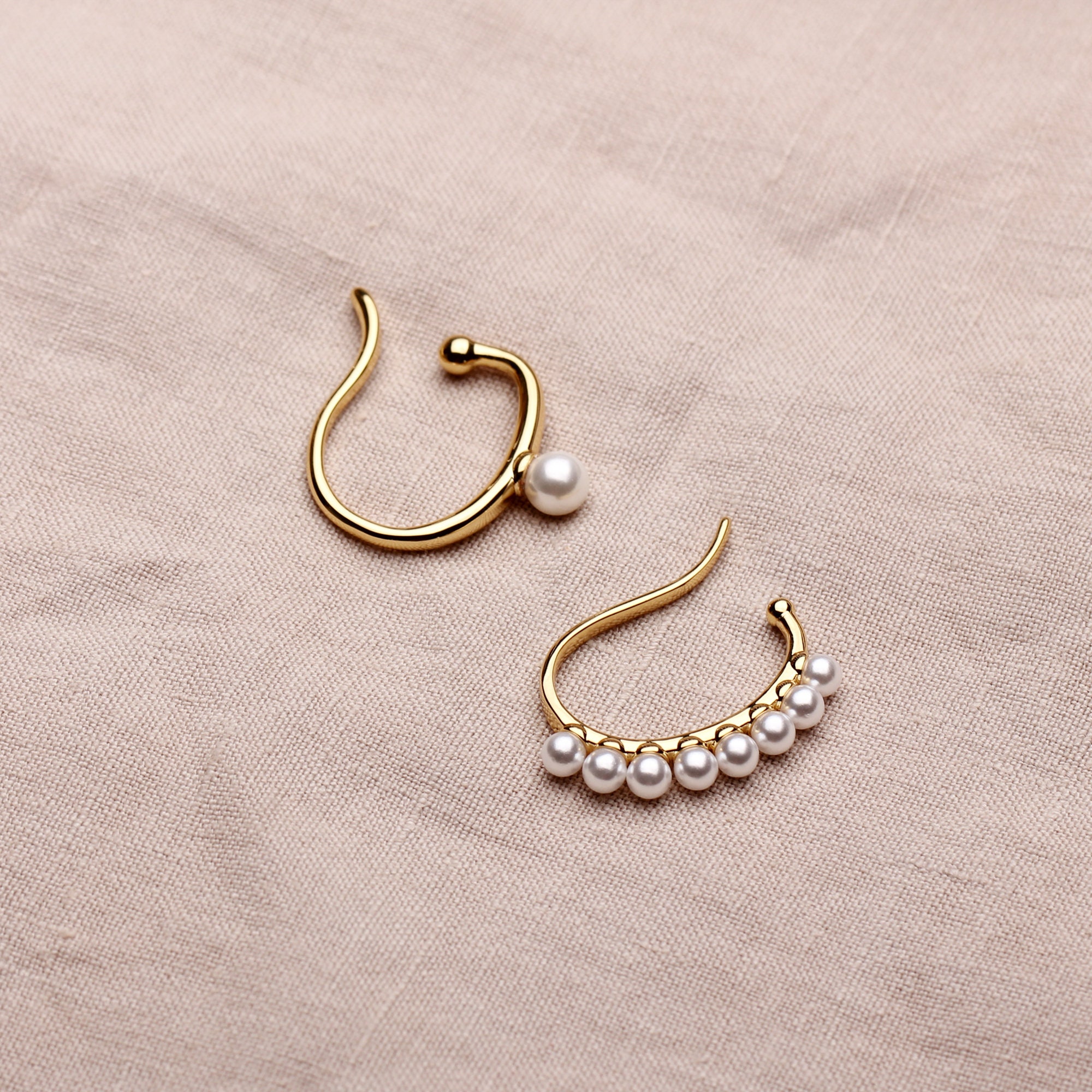 Pearl Ear Cuff Pearl Ear Climber Ear Lobe Cuff Ear Cuff Etsy