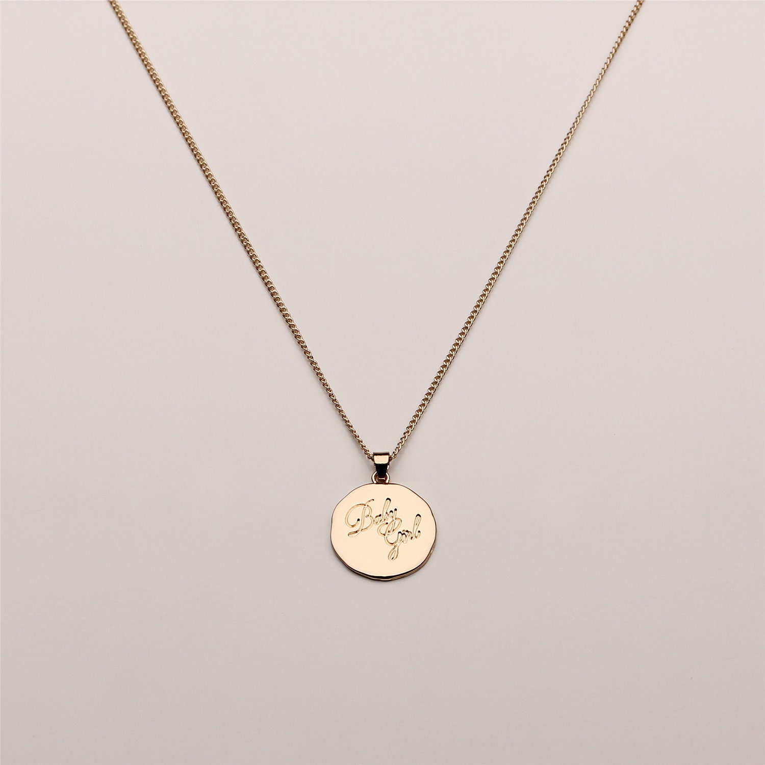 Necklace that says baby girl Outlet