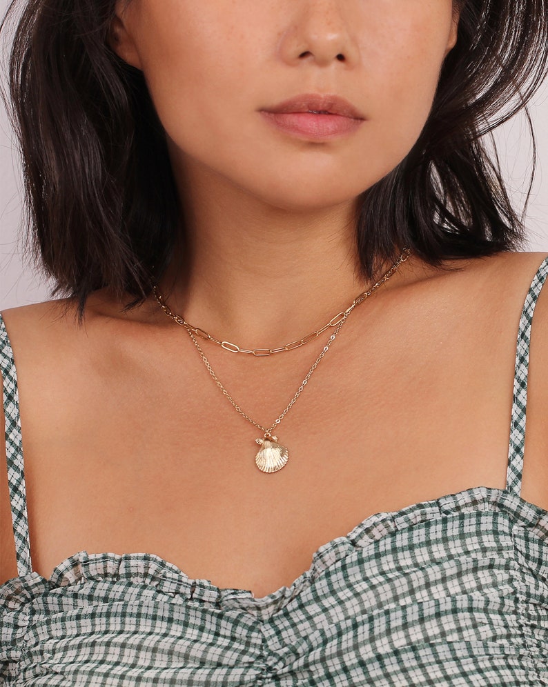 Rectangle Chain Link Chain Choker Thick Gold Choker Cable Chain Necklace Chunky Choker Gold Drawn Flat Cable Layer Gold Chain Choker