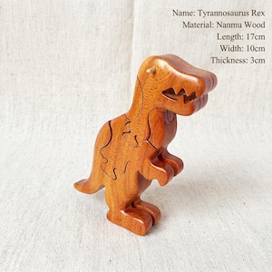 Vintage 3D Wooden Animal Puzzle | Zodiac Brain Teaser, Montessori Kongming Lock | Nanmu Wood Lu Ban Interlocking Toy, Educational Kids Gift