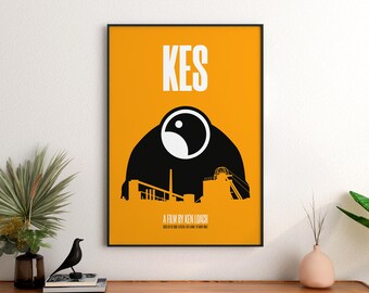 KES Film Poster (1969) – Minimalist Giclée Art Print | Ken Loach | Yorkshire Cinema