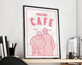 Yorkshire Dialect / Humour Giclée Print (Salmon Red)