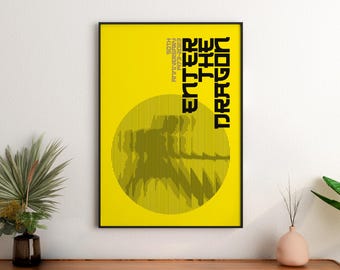 Martial Arts Mirror Fight – 70s Cinema Inspired Giclée Print (Yellow)