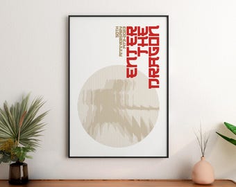 Martial Arts Mirror Fight – 70s Cinema Inspired Giclée Print (Red)
