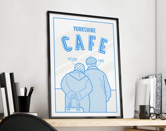 Yorkshire Dialect / Humour Giclée Print (Blue)