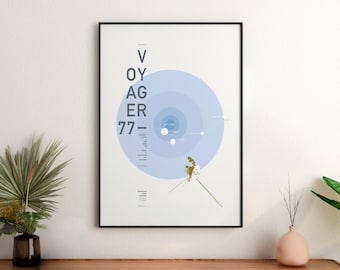 NASA Voyager Mission Journey (Mankind's Eyes in the Skies) Giclée Print