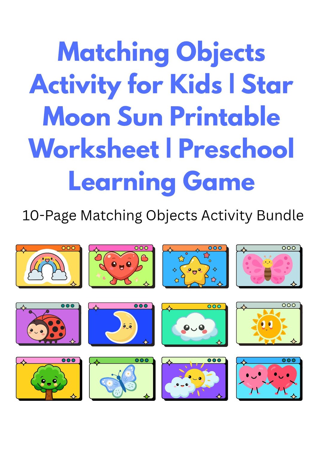 Matching Objects Activity for Kids | Preschool Printable Worksheet ...