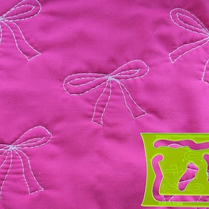 Ribbon Bows Quilting Ruler for Domestic Sewing Machines | Free Motion Quilting Template