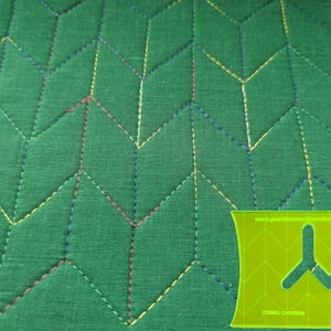 String Chevron Quilting Ruler for Domestic Sewing Machines | Free Motion Quilting Template