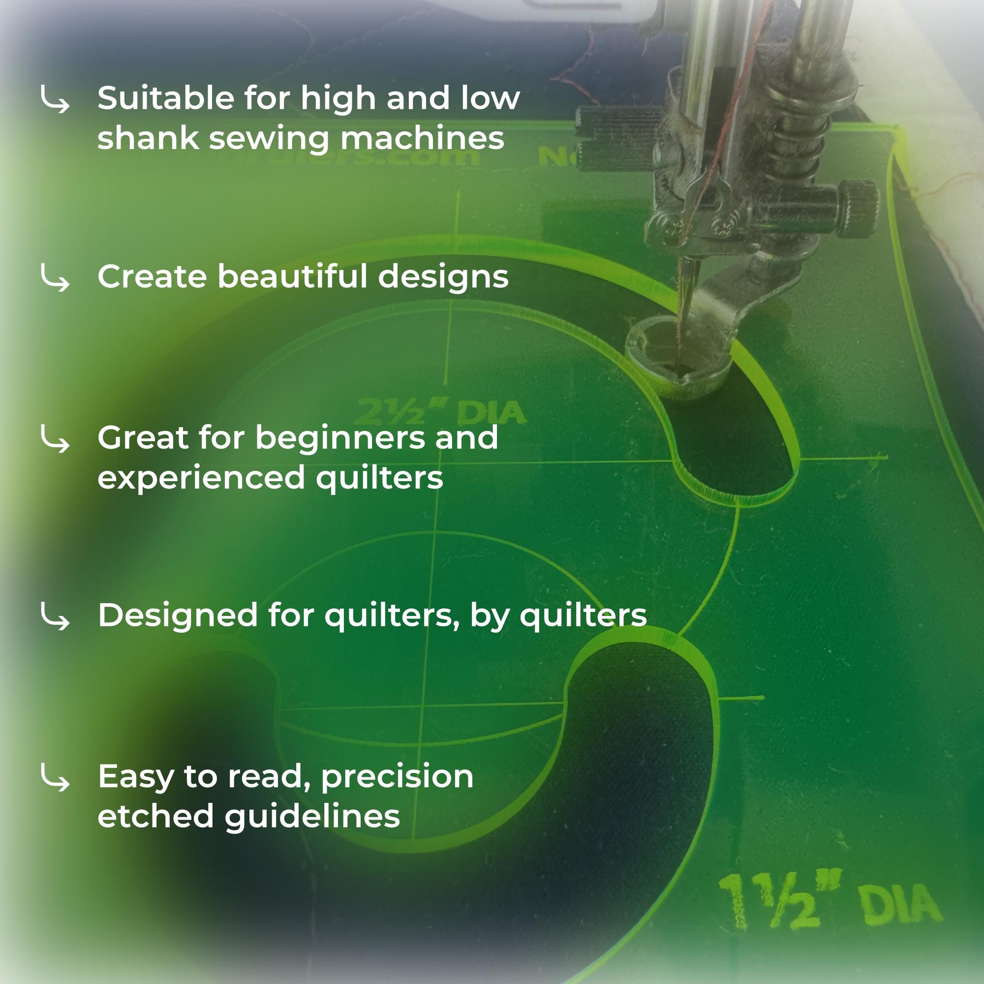 Circle Quilting Ruler for Domestic Sewing Machines | Free Motion ...