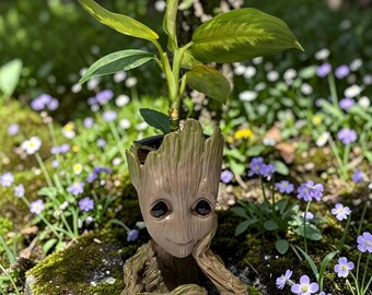 Vaso a forma di uomo albero, porta piante grasse da interno, decorazione da scrivania, regalo per gli amanti delle piante
