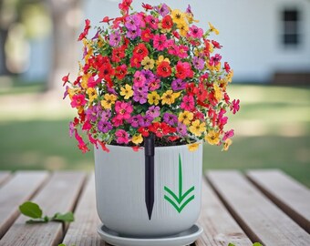 Pallina di fiori artificiali da giardino, cespuglio di petunie finte colorate, decorazione per esterni, regalo per patio