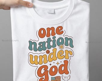 One Nation Under God PNG, Faith PNG, Patriotic PNG, American Png, Whimsy Png, Girly Png, Dainty Png, Coquette Png,Memorial Day Png,4 of July