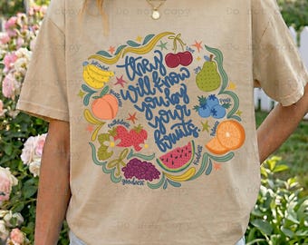 They Will Know You By Your Fruits PNG, Biblical PNG, Gods Promises PNG, Religious Png, Jesus Png, Bible Story Png, Doodle Png