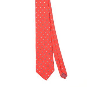 Chaps by Ralph Lauren Vintage zijden stropdas uit de jaren 90, rood met stippenpatroon, herenstropdas
