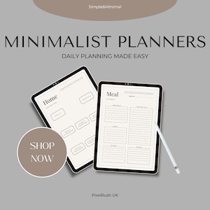 Minimalistische dagplanner | Productiviteit, doelen, gewoonten (afdrukbare pdf)