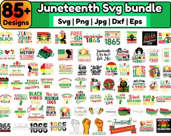 Juneteenth SVG Bundle 85 +, Celebrate 1865, Black History Month Svg, Coquette Png, 1865 Freedom Day Sublimation Designs, Black Woman svg