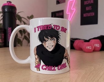Maki Zenin Jujutsu Kaisen Meme Mok - ironische esthetische anime mok - otaku manga fan cadeau