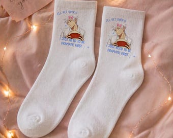 Gojo Satoru Jujutsu Kaisen Sokken – Anime Sokken met Ironische Quote – Esthetische Streetwear – Cadeau voor Anime Fans