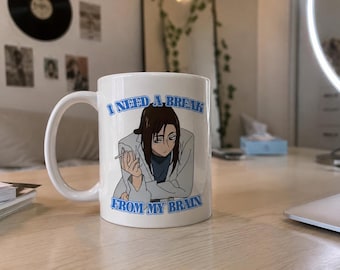 Shoko Ieiri Jujutsu Kaisen Meme Mok - ironische esthetische anime mok - otaku manga fan cadeau