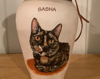 Cat Urn CUSTOM Urn with Your Pets Image