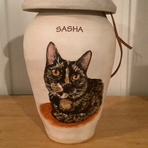 Cat Urn CUSTOM Urn with Your Pets Image