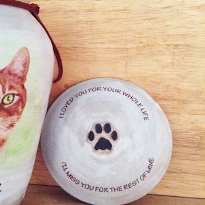 Custom Pet Urn Lid Quote, Memorial Engraving (Urn NOT included)