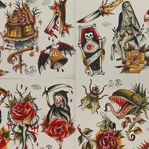 TATTOO FLASH SET 2017 - Etsy