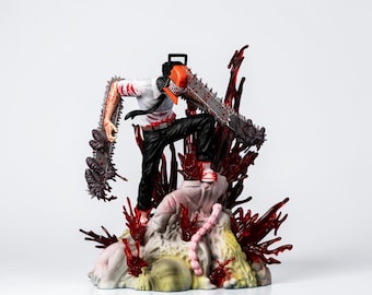 Chainsaw Man Denji 18cm PVC Figure - Anime Fighting Action Statue & Manga Desk Decor