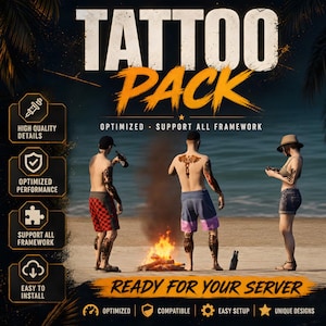 Tattoo Pack | Character Customization | Body Art, Skins, Designs | ESX QBCore Qbox Standalone