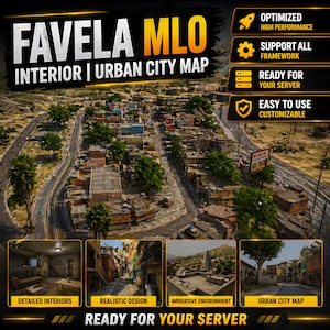 Favela MLO Interior | Urban City Map | ESX, QBCore ,Qbox and Standalone