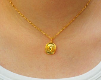 Cowboy Cowgirl Hat Pendant Necklace 18K Gold, Western Charm Necklace Men, Rodeo Girl Necklace, Country Bridal Necklace, Women Rustic Jewelry