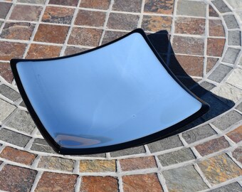 Versatile Blue Catchall Tray with Black Trim - Ideal for Holding Jewelry, Soap, Candle, Keys and Coins