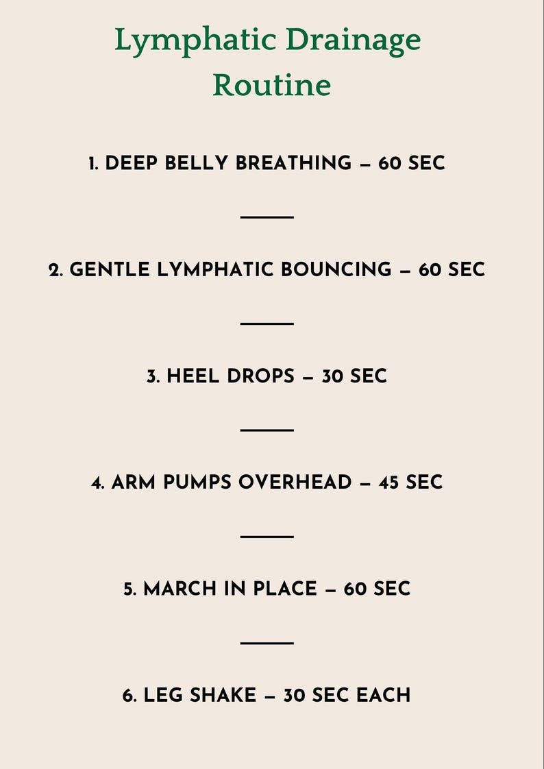 Lymphatic Morning Routine 5 Minute Lymphatic Drainage Routine PDF | Anti Bloating Morning Workout ...