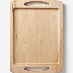 Large Maple Cutting Board Serving Tray, Charcuterie, Ottoman, Valet Tray, Juice Groove, Handles