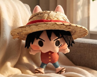 One Piece Monkey D Luffy Cotton Plush Doll Keychain Cute Bag Charm Backpack Hanging Ornament Soft Anime Toy Gift For Anime Fans