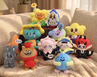 Thailand GMMTV CP Plush Keychain Cartoon Cute Filling PP Cotton Pendant Jaidee Babii Win ForceBook AouBoom Fans Birthday Gift